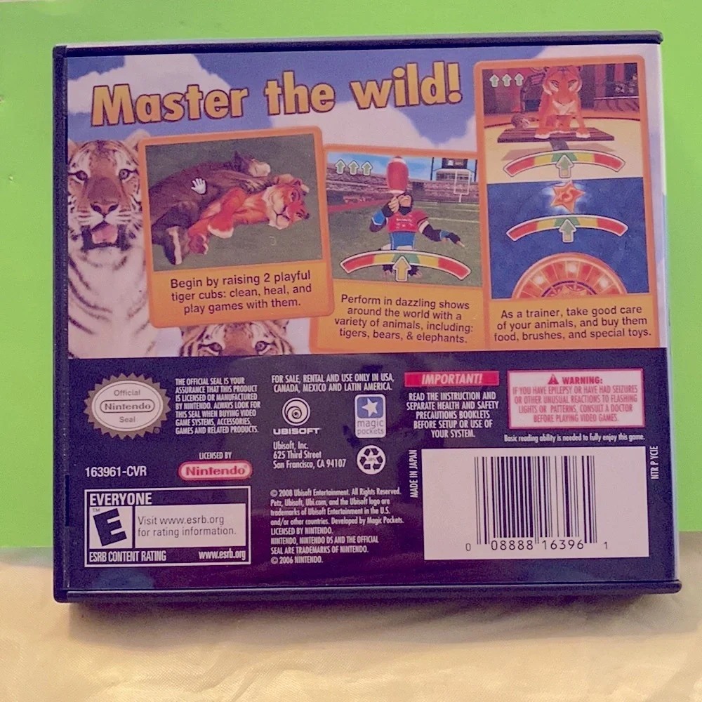 Nintendo DS game Petz Wild Animals Tigerz